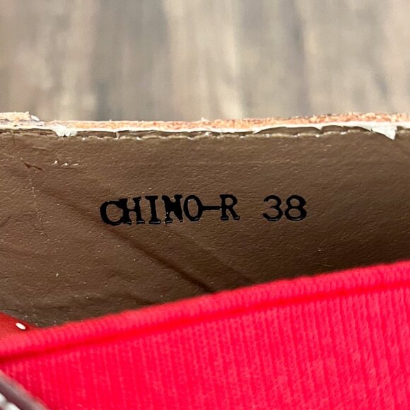 L'Artiste Spring Step Chino Clog Mule Hand Painted Leather Shoe Boho Size 38 Red - Picture 10 of 12